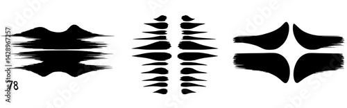 Abstract black and white shapes create a captivating visual language that invites interpretation and imagination in contemporary art