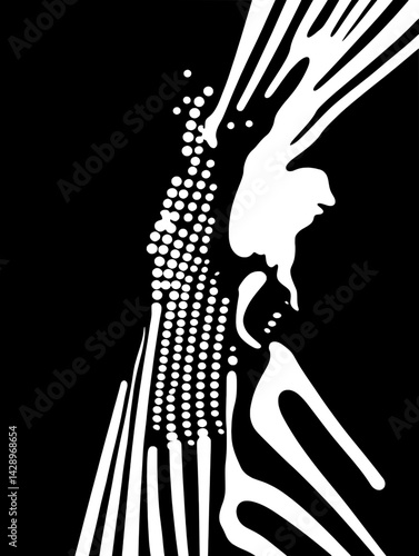 Exploring abstract forms and dynamic lines in a monochromatic dance