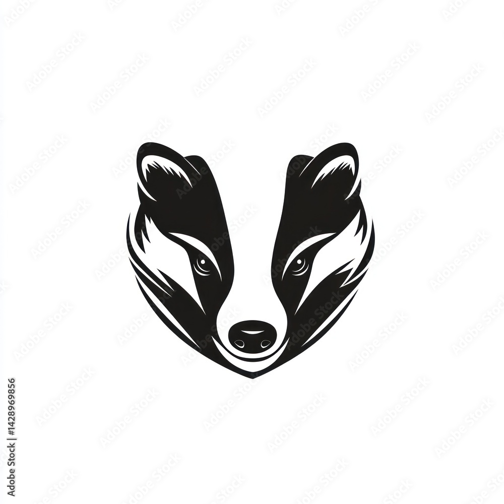 Fototapeta premium Badger Head Logo