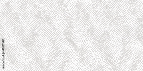 Snake skin vector seamless pattern. Subtle gray and white background with spots, dots. Animal skin texture, reptile pattern, lizard, cobra, python leather. Repeated organic geo design for decor, print