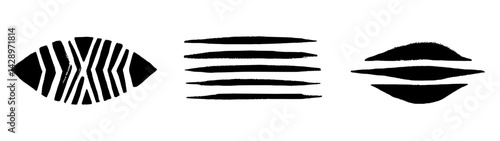 Expressive black and white patterns showcasing intriguing shapes and textures created with artistic flair