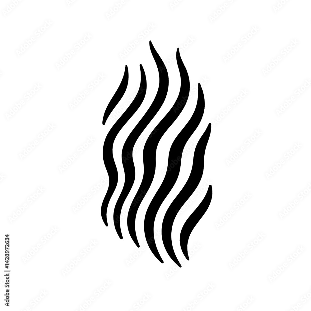Naklejka premium Abstract wave pattern design created with flowing lines evokes a sense of calm and movement ideal for modern art enthusiasts