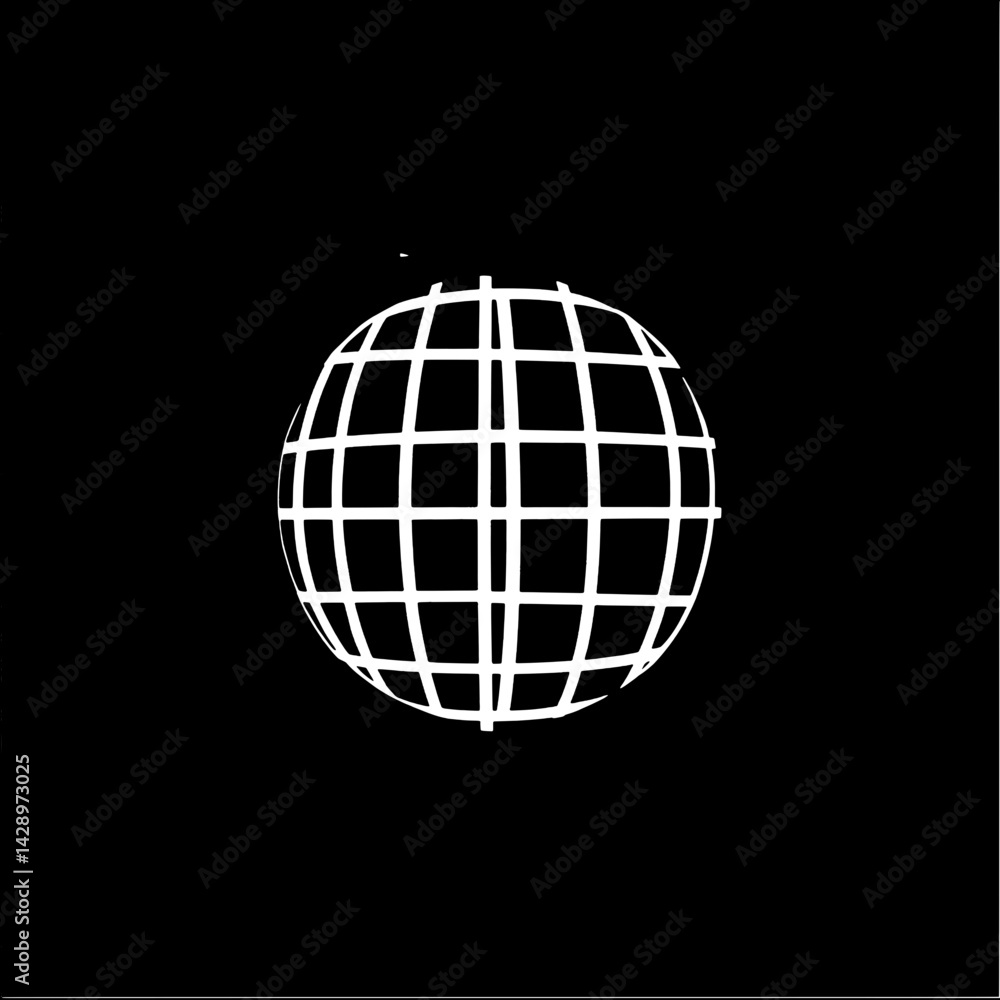 Obraz premium Modern artistic representation of a globe symbolizing global connectivity and digital interaction