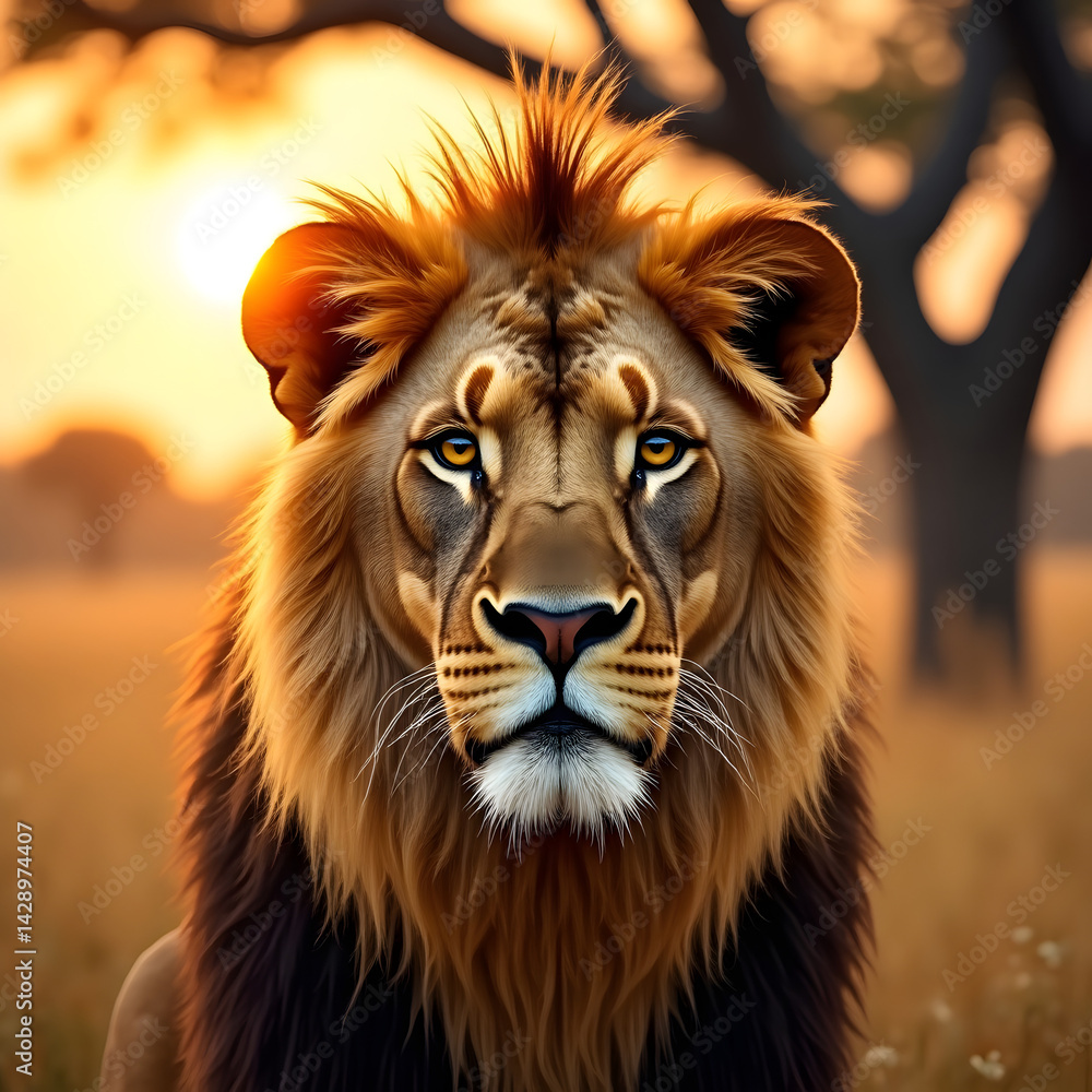 Fototapeta premium close up of a lion