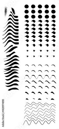 Exploring abstract wave patterns created with ink on textured paper showcasing artistic rhythmic movement