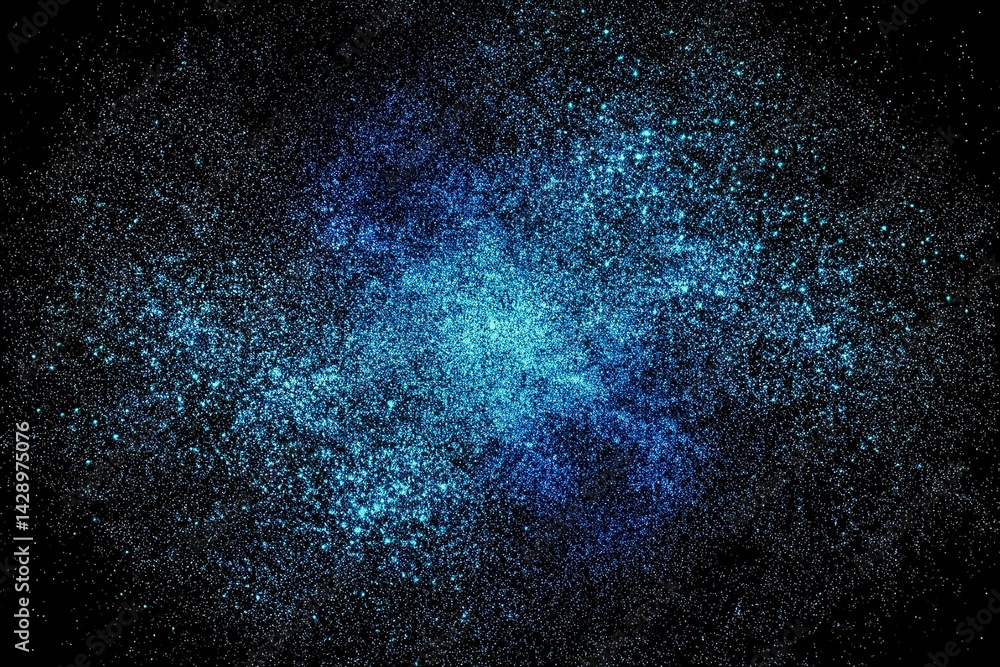 Abstract Blue Cosmic Background Texture, noise texture effect, large banner copy space ,abstract noise texture banner