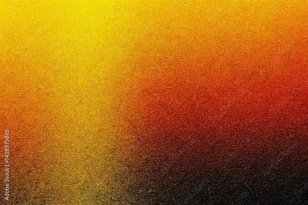 Abstract Yellow to Black Gradient Background, noise texture effect, large banner copy space ,abstract noise texture banner