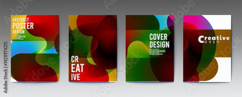 abstract poster design, Artworks, posters inspired postmodern of vector abstract dynamic symbols with bold geometric shapes, useful for web background, poster art design, magazine