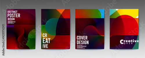 abstract poster design, Artworks, posters inspired postmodern of vector abstract dynamic symbols with bold geometric shapes, useful for web background, poster art design, magazine