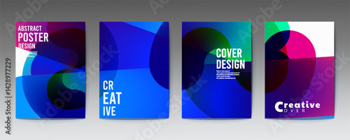 abstract poster design, Artworks, posters inspired postmodern of vector abstract dynamic symbols with bold geometric shapes, useful for web background, poster art design, magazine
