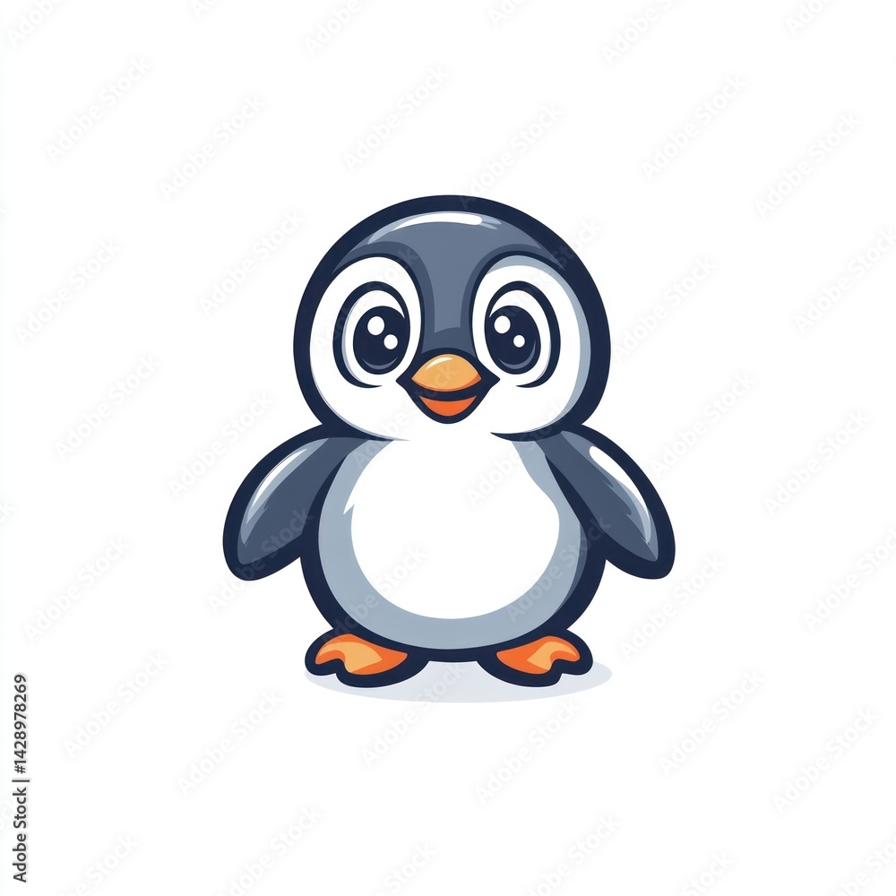 Fototapeta premium Cute Penguin Cartoon