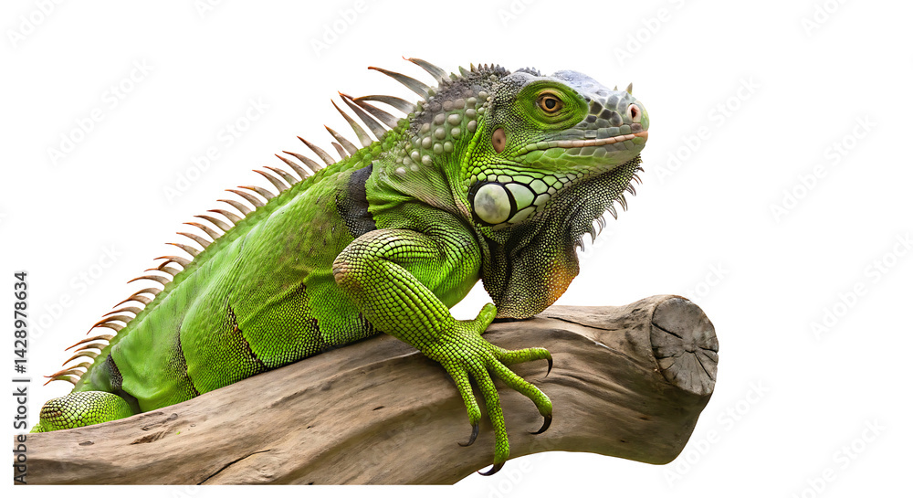 Obraz premium Iguana isolated on transparent background