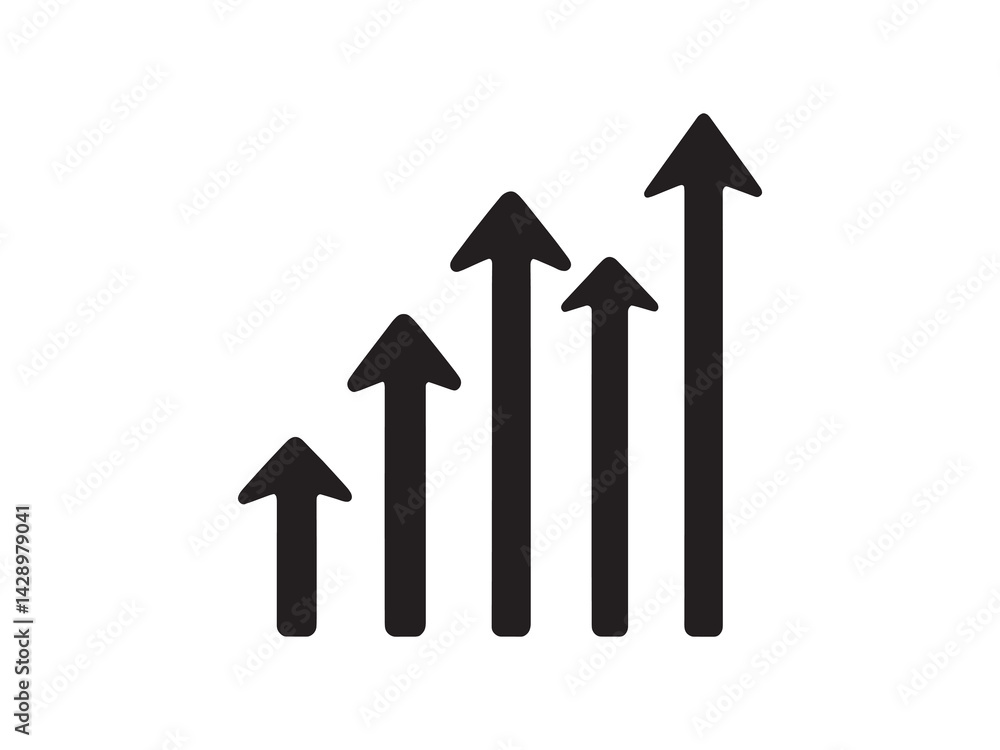 Profit Growth line art visualization of business progress financial growth Profit Growth line art visualization of business progress financial growth