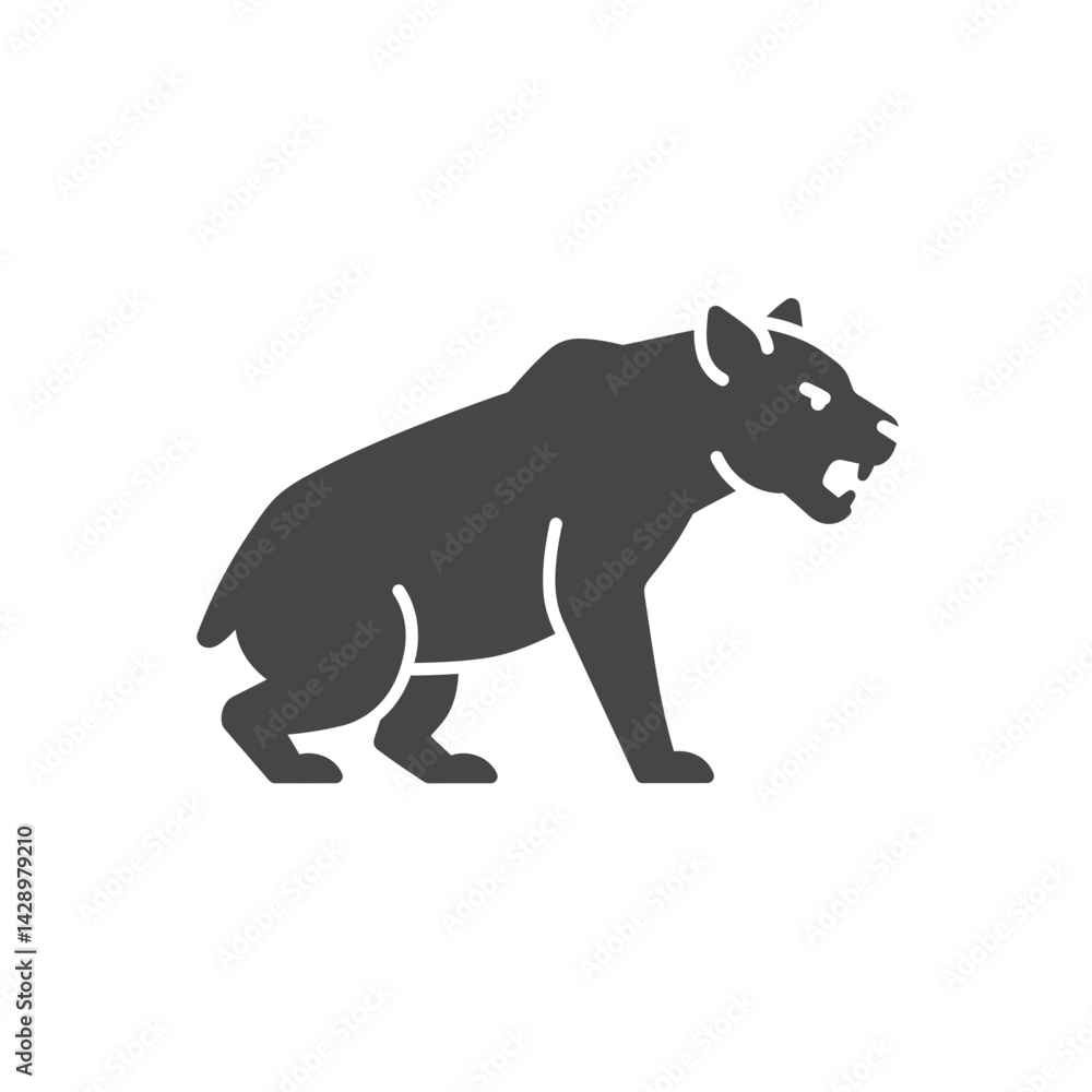 Fototapeta premium Wildlife Related Accident Symbol Wild Animal Attack Representing Survival Risks