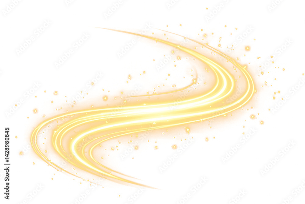 custom made wallpaper toronto digitalGolden Swirls of Light and Sparkle Decoration isolated on a transparent background