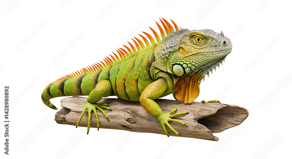 Obraz premium Iguana isolated on transparent background