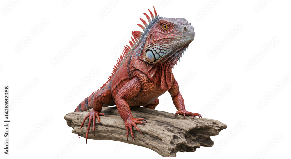 Fototapeta premium Iguana isolated on transparent background