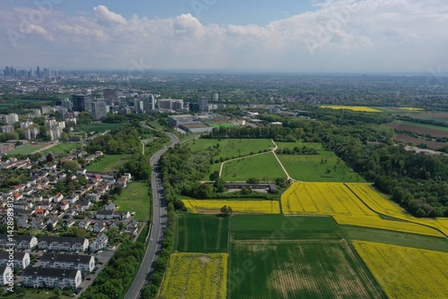 Obraz na płótnie Eschborn Luftbilder | Luftbildaufnahmen von der Stadt Eschborn in Hessen w salonie