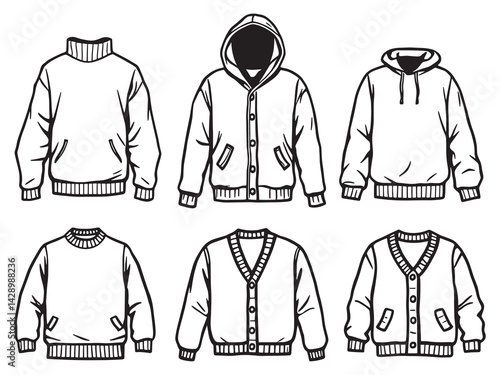 sweater line art modern minimalistic design for fashion lovers