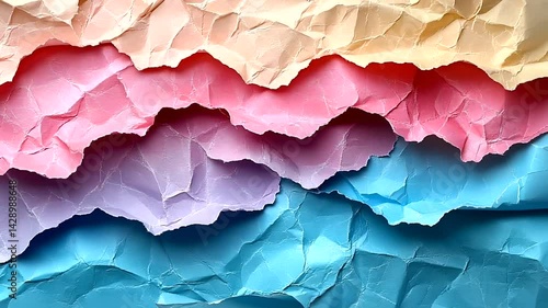 Wallpaper Mural Crumpled pastel paper texture background Torontodigital.ca