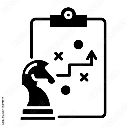 Strategy Plan Glyph Icon