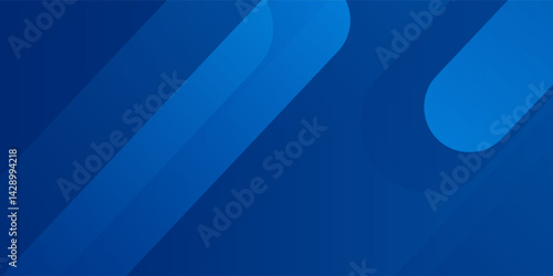 Abstract blue background with glowing geometric lines. Modern blue gradient square shape design simple