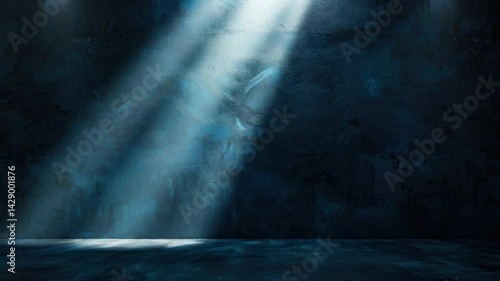 Wallpaper Mural Dramatic Light Rays Illuminating Dark Moody Background in Empty Room for Creative Applications and Artistic Projects Torontodigital.ca