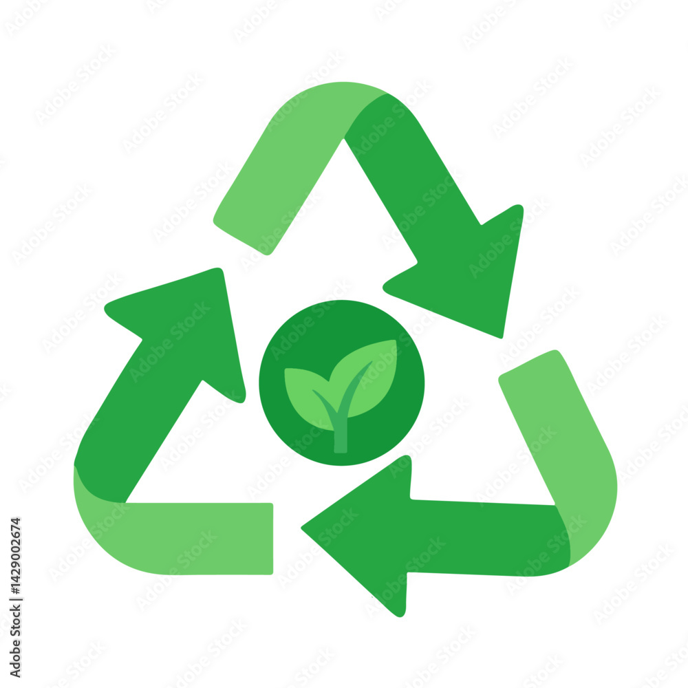 Obraz premium green recycle symbol