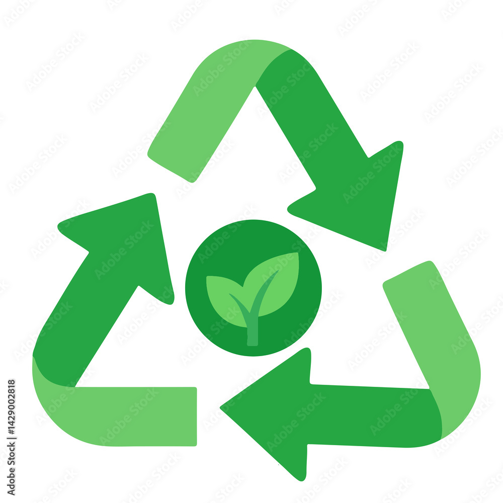 Obraz premium green recycle symbol