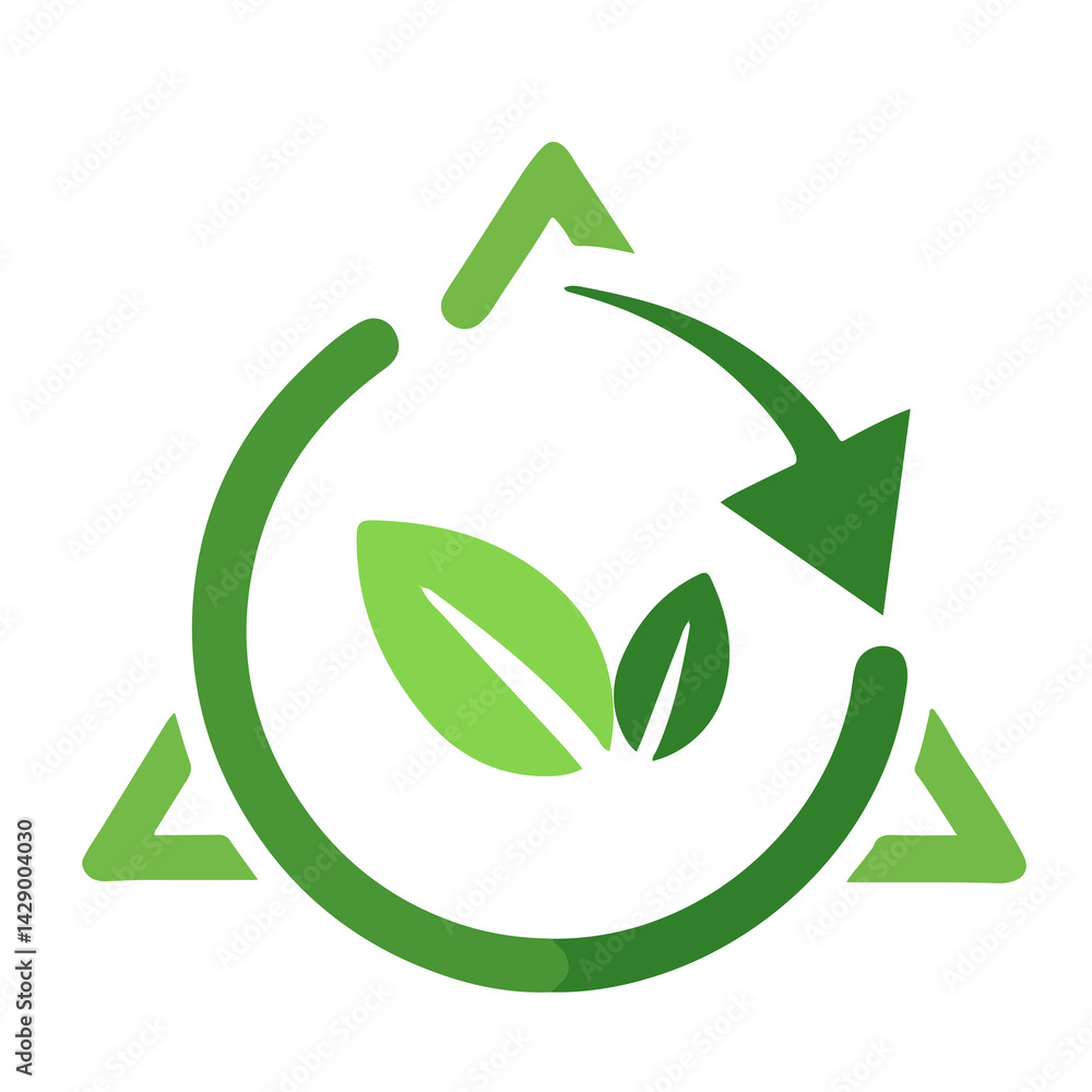 Fototapeta premium green recycle symbol