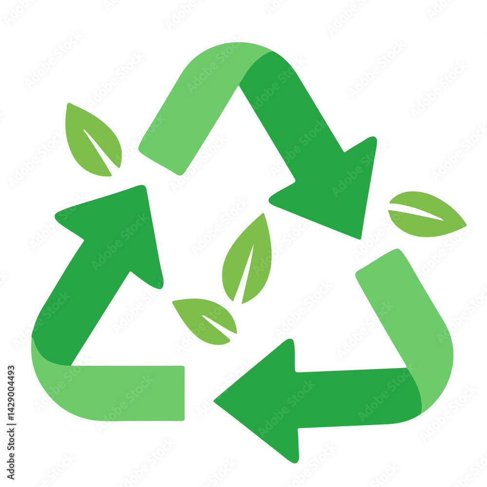 Obraz premium green recycle symbol