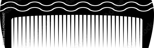 Hair comb or barber comb icon . Hairbrushes and combs vector isolated on transparent background. For combing and styling hair. Hairdressing tool. Hair comb and hair brush.