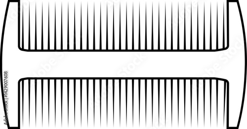 Hair comb or barber comb icon . Hairbrushes and combs vector isolated on transparent background. For combing and styling hair. Hairdressing tool. Hair comb and hair brush.