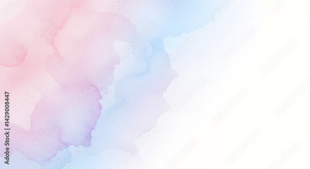 Obraz premium Delicate Watercolor Wash With Pastel Tones For Relaxing Designs