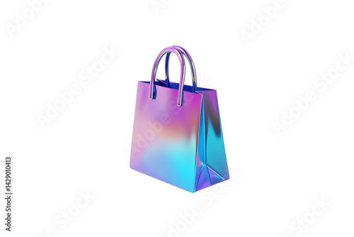 Wallpaper Mural Transparent background of a holographic shopping bag with a modern, colorful design. Torontodigital.ca
