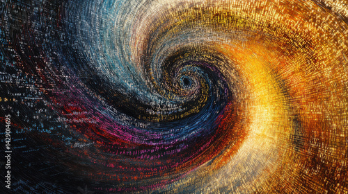 Wallpaper Mural A swirling vortex of binary code and data streams, a digital tapestry woven from threads of information, hinting at the interconnected web of the internet and the power of technology  Torontodigital.ca