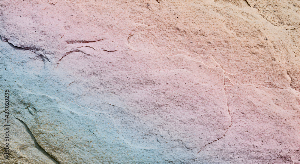 Naklejka premium Pastel Palette Stone Texture, Abstract Rock Face with Gradient Hues