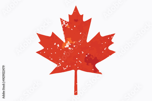 Distressed Maple Leaf A Symbolic Representation of Canadian Heritage and Identity