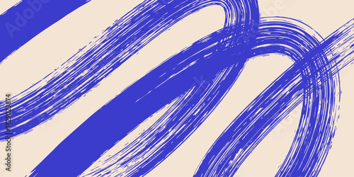 Grainy rough bold brush strokes with hand drawn texture. Distress damaged  vintage template. Texture overlay. Waves, curves. Retro grunge background for posters, backdrop. Old wall design.