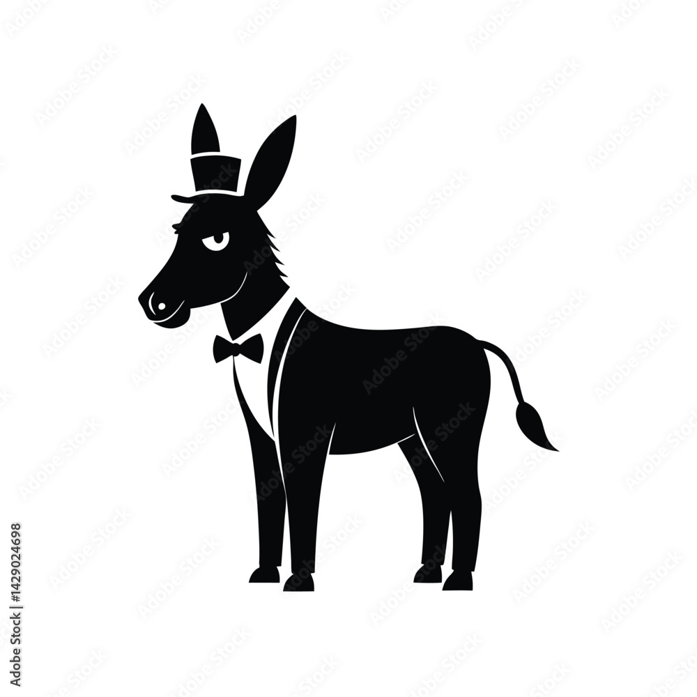 Obraz premium Dapper Donkey Vector Artwork