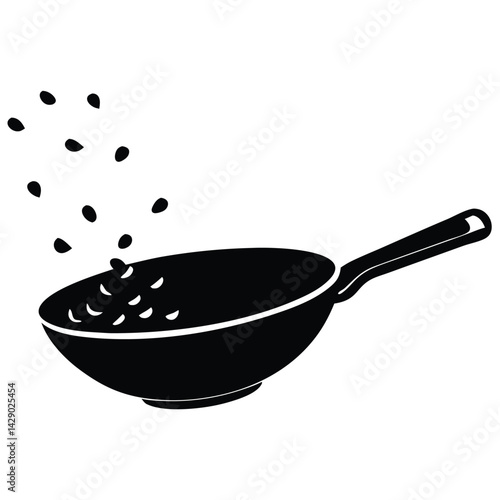 Modern Wok Vector – Authentic Asian Cooking Pan Illustration for Culinary & Design Projects