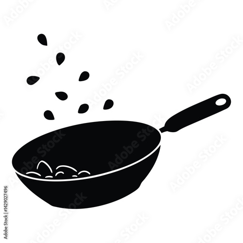 Modern Wok Vector – Authentic Asian Cooking Pan Illustration for Culinary & Design Projects