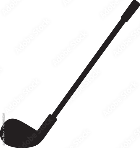 wedge golf club or close up of iron silhouette vector icon for websites and sports apps illustration
