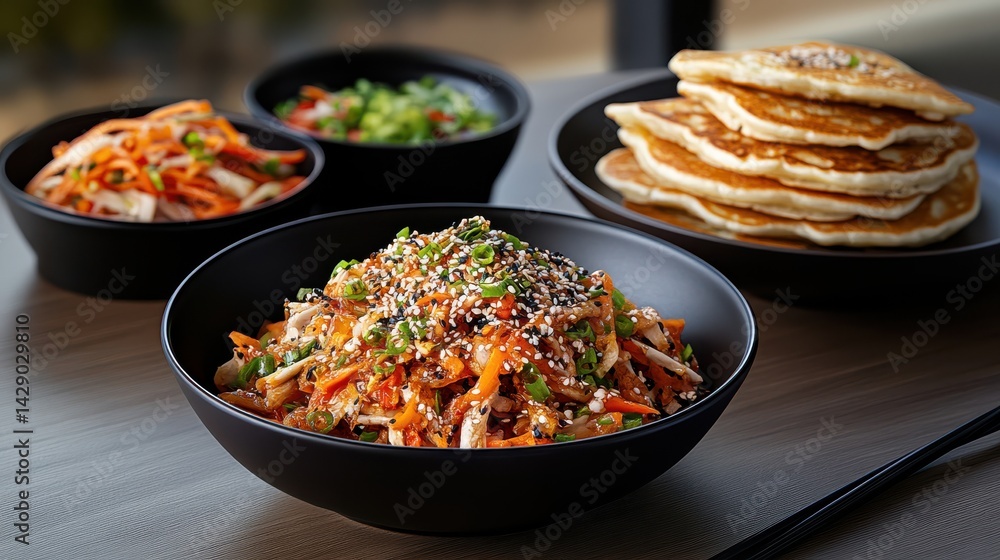 A Colorful Bowl of Fresh Healthy Ingredients Displaying Vibrant Flavors A Colorful Bowl of Fresh Healthy Ingredients Displaying Vibrant Flavors