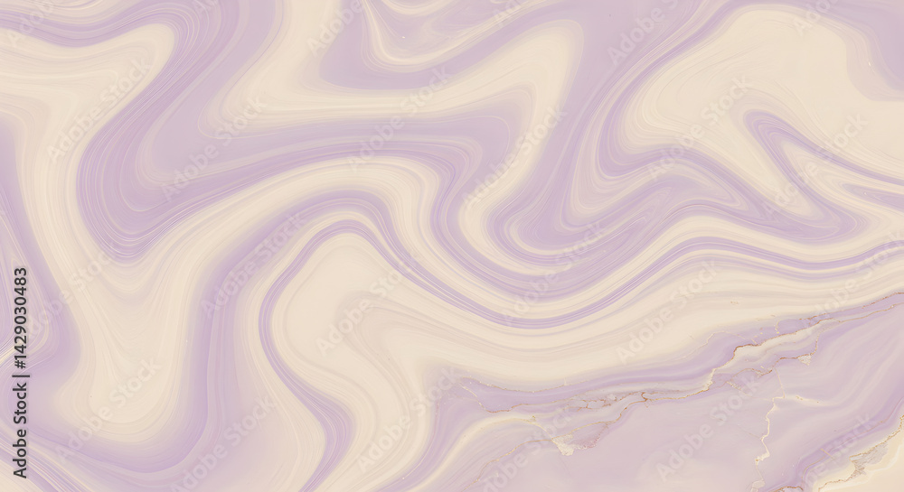Fototapeta premium Fluid Aesthetic With Creamy and Lavender Tones For Artistic Projects