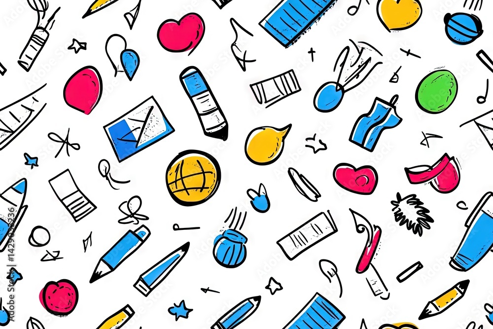 school education repeatable seamless tile pattern school education repeatable seamless tile pattern
