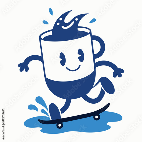 A steaming cup of hot espresso with a splash, an icon of morning caffeine at the cafe