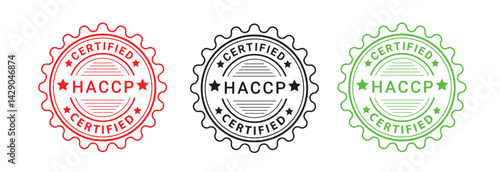 HACCP Food Safety System Badge Set – Certified Quality Control Icons