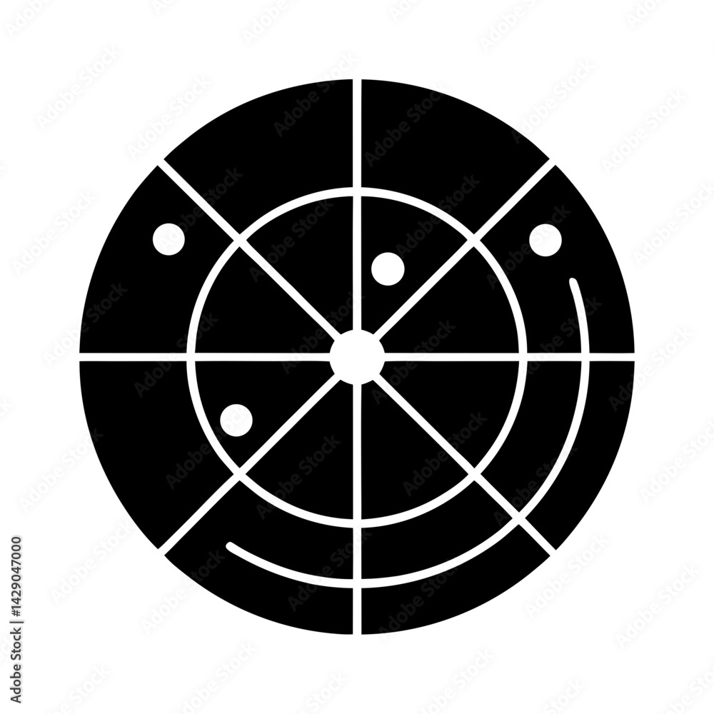 Minimalist radar screen illustration with simple target transparent . indicators displayed on the interface display in black Minimalist radar screen illustration with simple target transparent . indicators displayed on the interface display in black