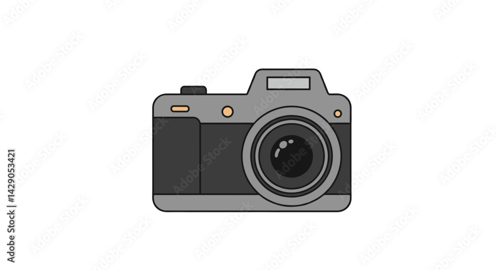 Minimal Camera Icon, Photography Theme, Flat Vector, Transparent PNG Minimal Camera Icon, Photography Theme, Flat Vector, Transparent PNG